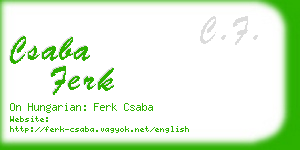 csaba ferk business card